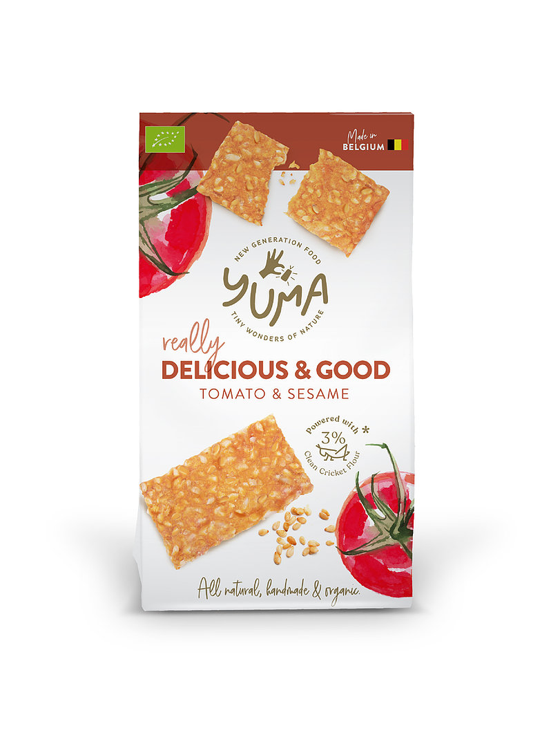 Yuma Crackers tomaat & mediterraanse kruiden bio 90g